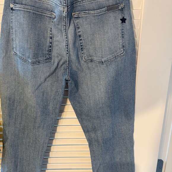 7 For All Mankind The Skinny Ankle Women's Jeans Embroidered Stars Sz 30 - Picture 3 of 6